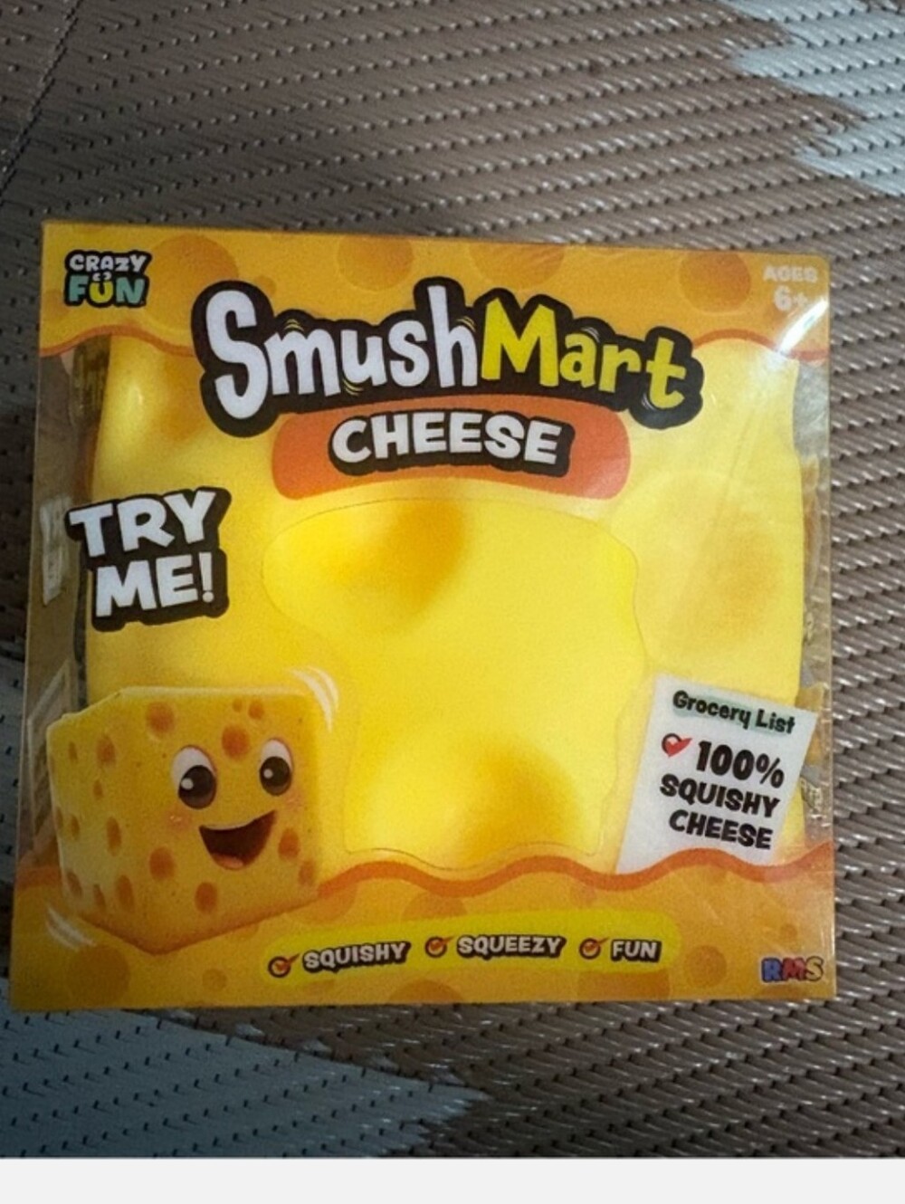 SmushMart Cheese Squishy Toy - Yellow